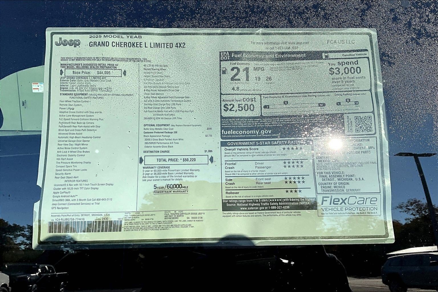 New 2025 Jeep Grand Cherokee L Limited w/ Black Appearance Package image 13