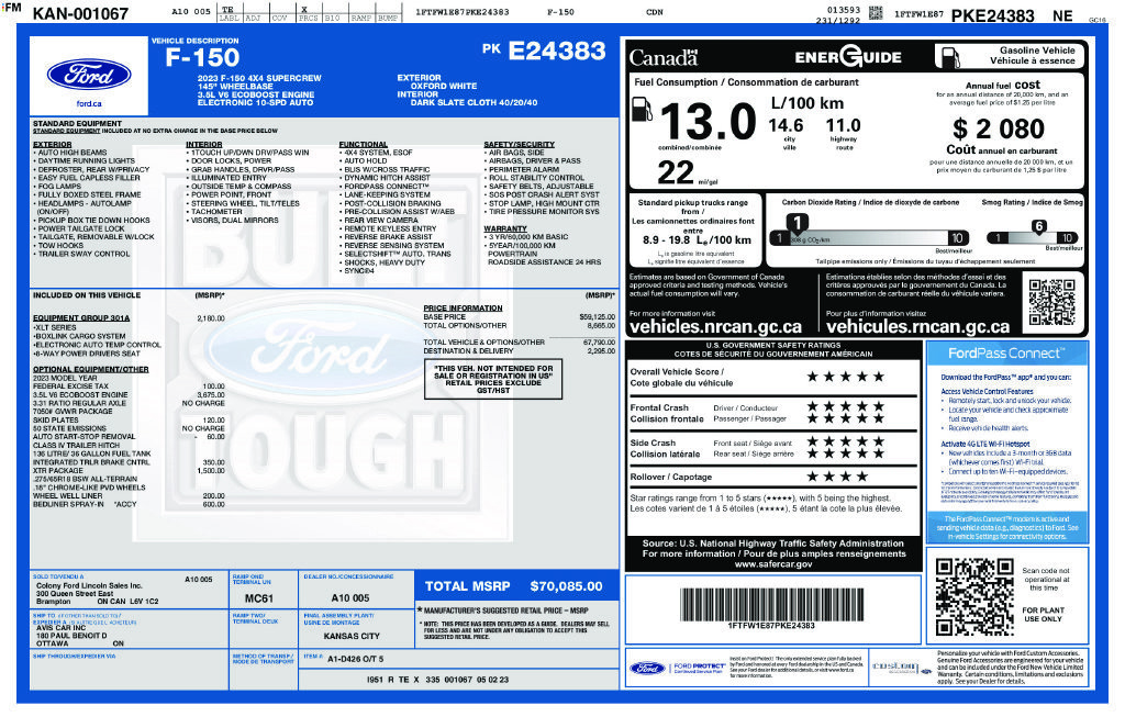 Used 2023 Ford F150 XLT w/ Equipment Group 301A Mid AWD/4WD image 41
