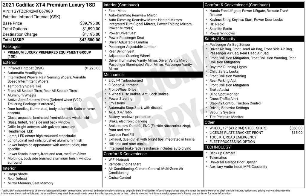 Used 2021 Cadillac XT4 Premium Luxury FWD image 6