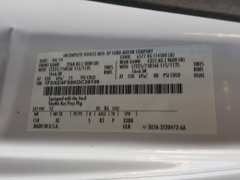 Used 2019 Ford E-450 and Econoline 450 Super Duty w/ Shuttle Bus Prep Package image 25