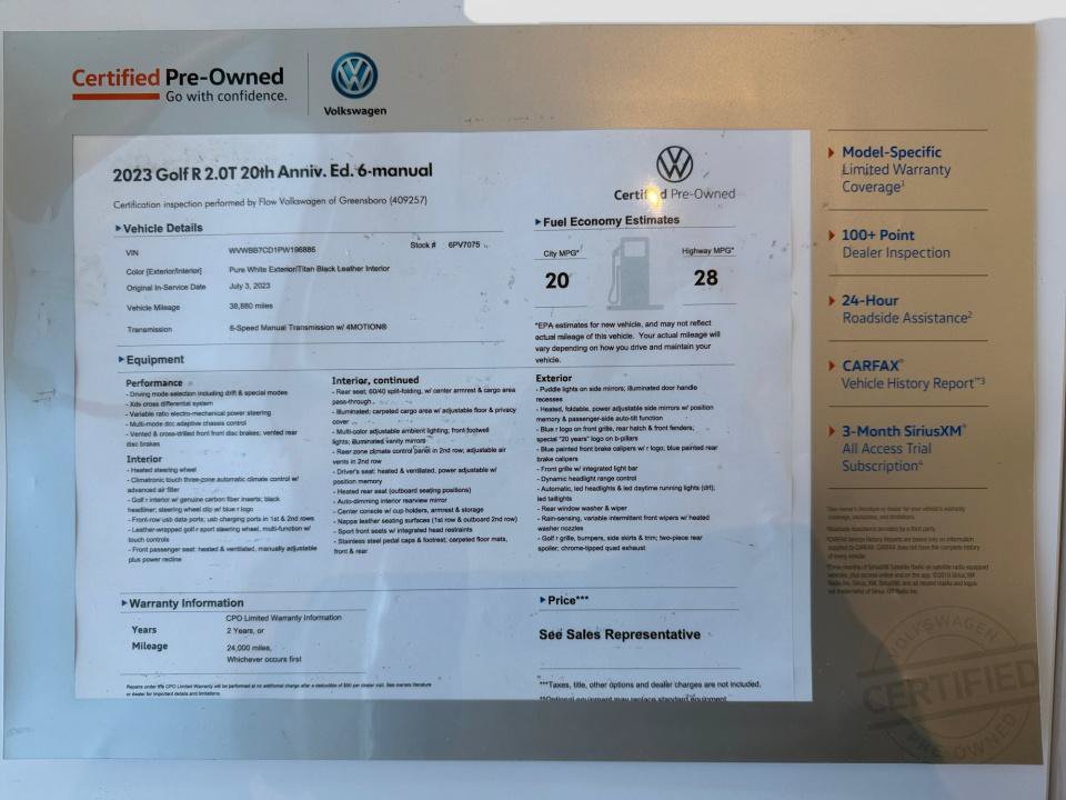 Certified 2023 Volkswagen Golf 20th Anniversary Edition AWD/4WD image 33