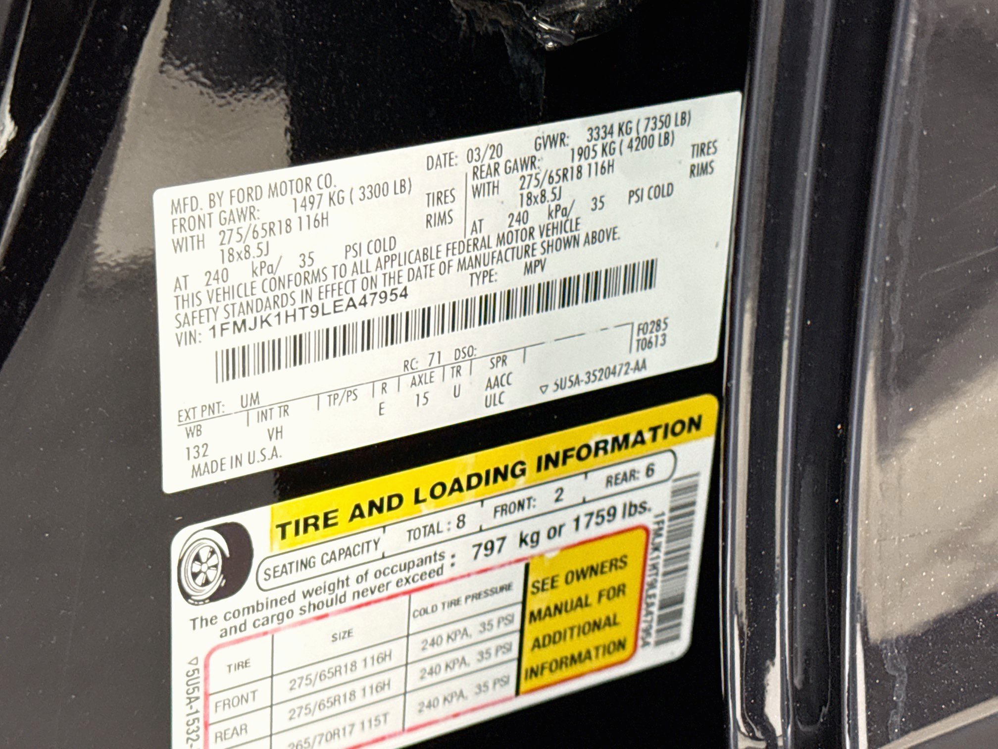 Used 2020 Ford Expedition Max XLT w/ Equipment Group 202A RWD image 12