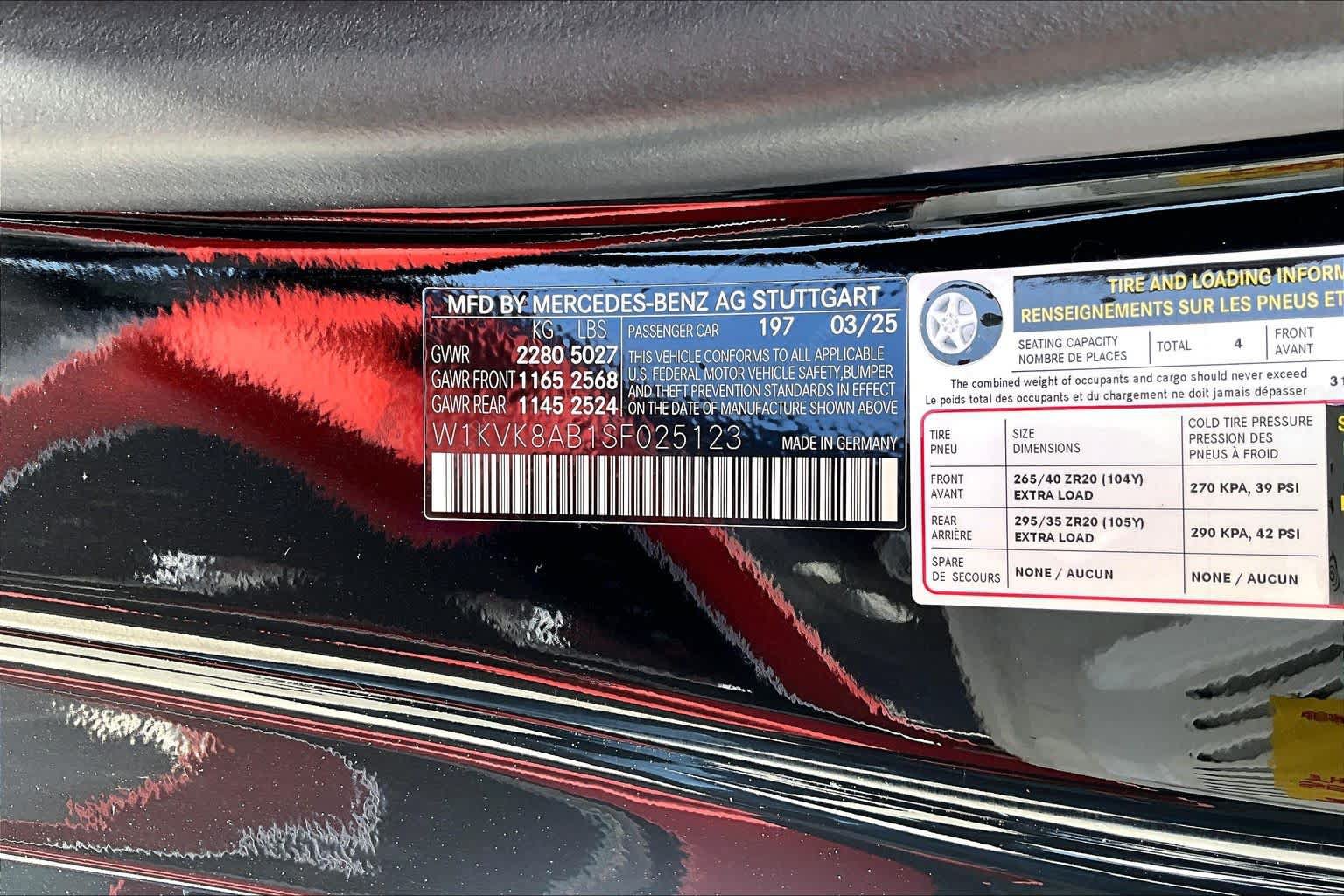 Certified 2025 Mercedes-Benz SL 55 AMG 4MATIC image 37