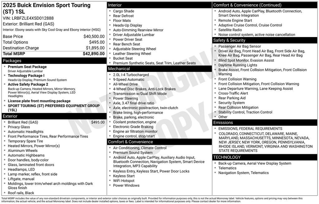New 2025 Buick Envision Sport Touring image 6
