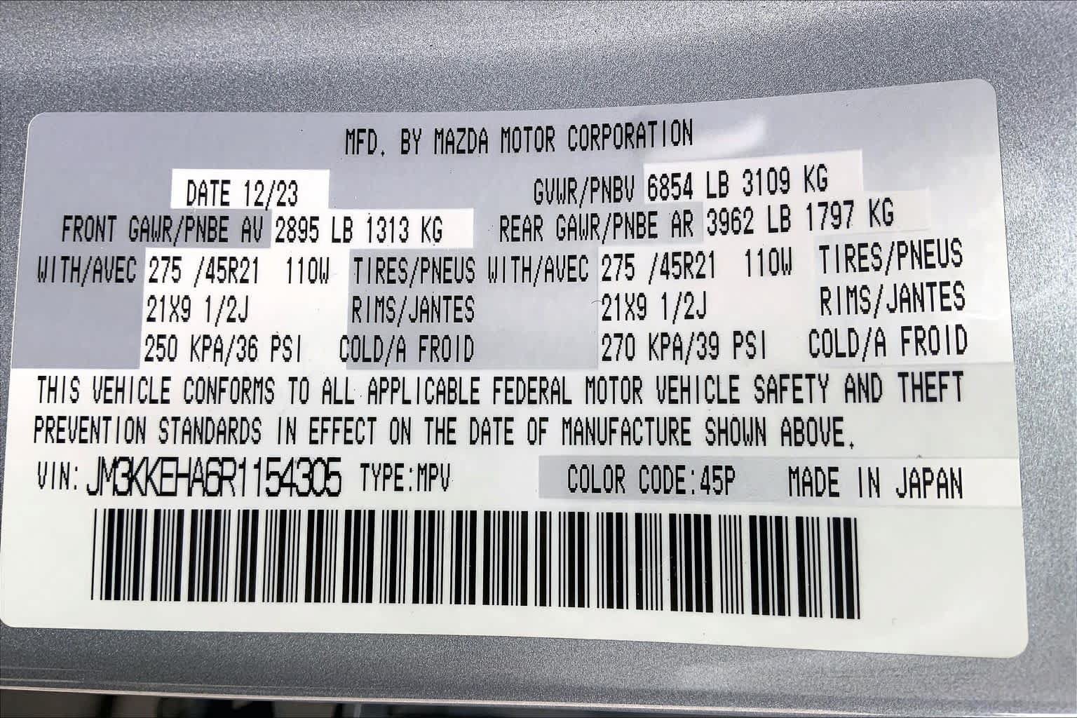Certified 2024 MAZDA CX-90 Plug-In Hybrid w/ Premium Plus AWD/4WD image 34