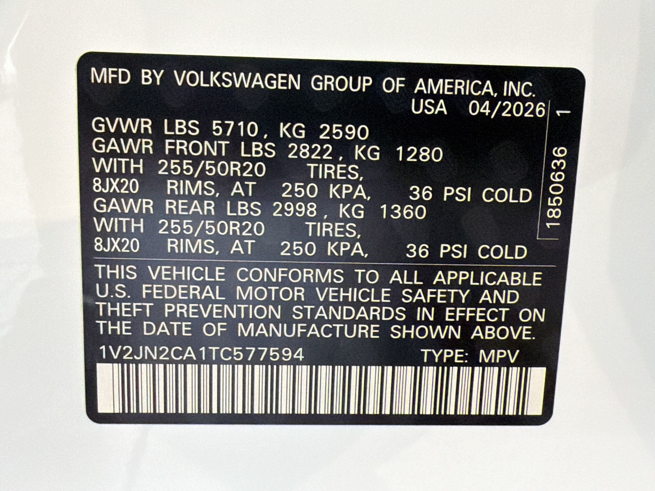 New 2026 Volkswagen Atlas SE FWD image 22