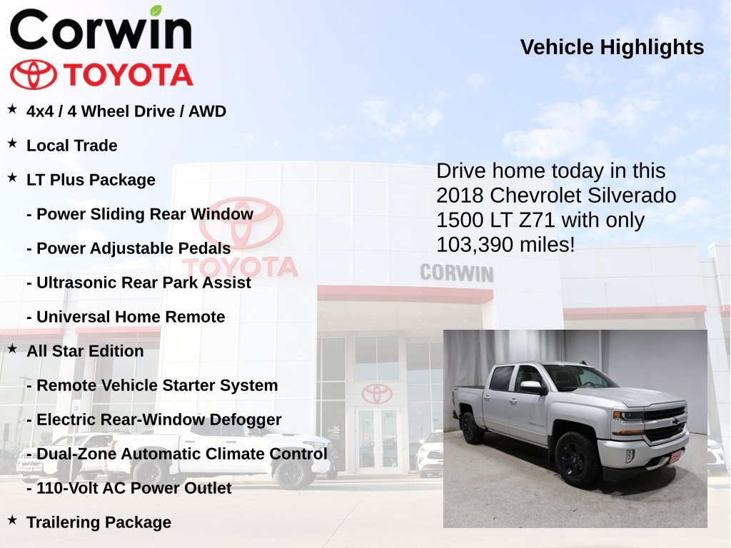 Used 2018 Chevrolet Silverado 1500 LT w/ All Star Edition AWD/4WD image 7