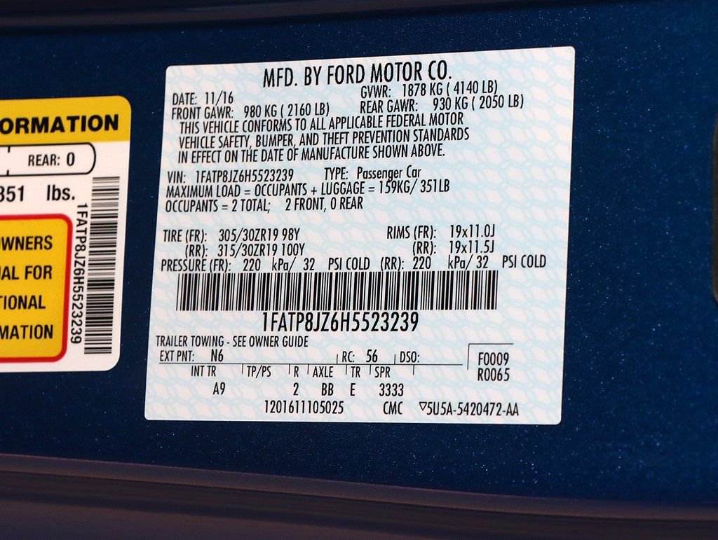 Used 2017 Ford Mustang Shelby GT350R w/ GT350R Equipment Group 920A image 63