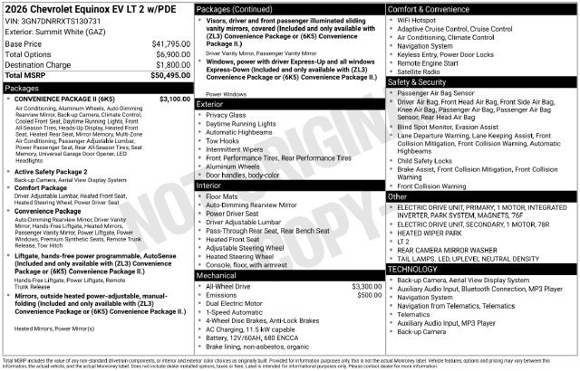 New 2026 Chevrolet Equinox EV LT w/ Convenience Package II AWD/4WD image 45