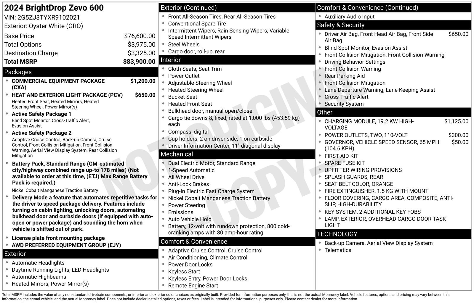 Used 2024 Chevrolet Brightdrop 600 w/ Commercial Equipment Package AWD/4WD image 8