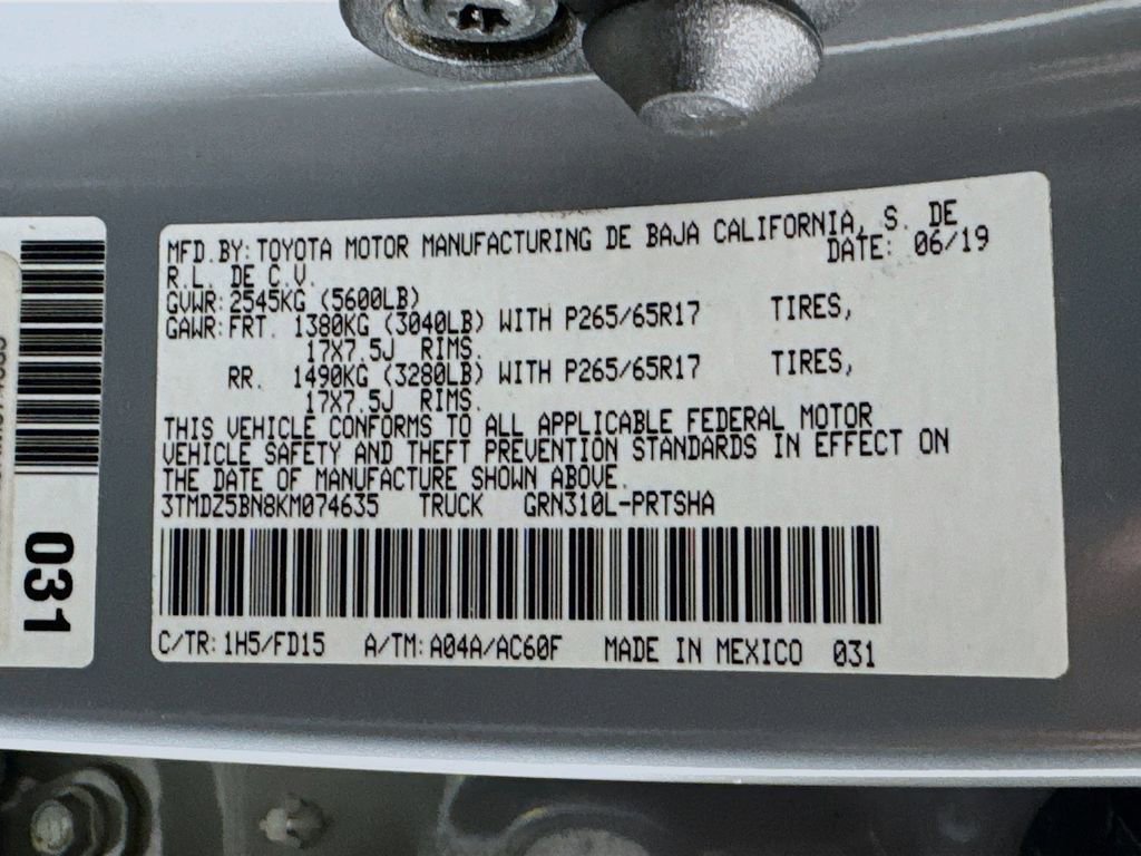 Used 2019 Toyota Tacoma TRD Sport w/ Exterior Package AWD/4WD image 38