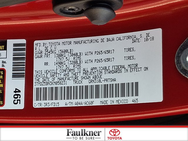 Certified 2019 Toyota Tacoma TRD Sport AWD/4WD image 27