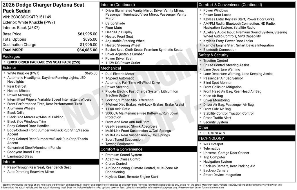 New 2026 Dodge Charger Daytona Scat Pack AWD/4WD image 6
