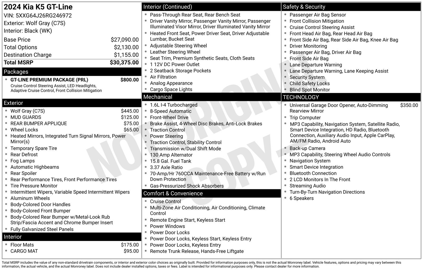 Used 2024 Kia K5 GT-Line w/ GT-Line Premium Package FWD image 33