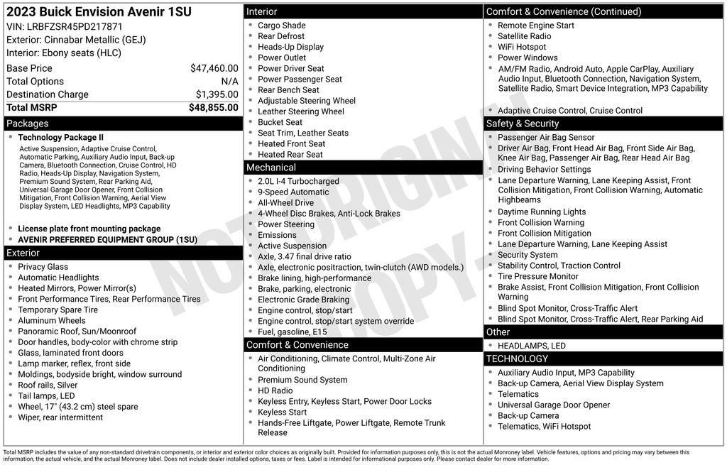 Used 2023 Buick Envision Avenir image 3