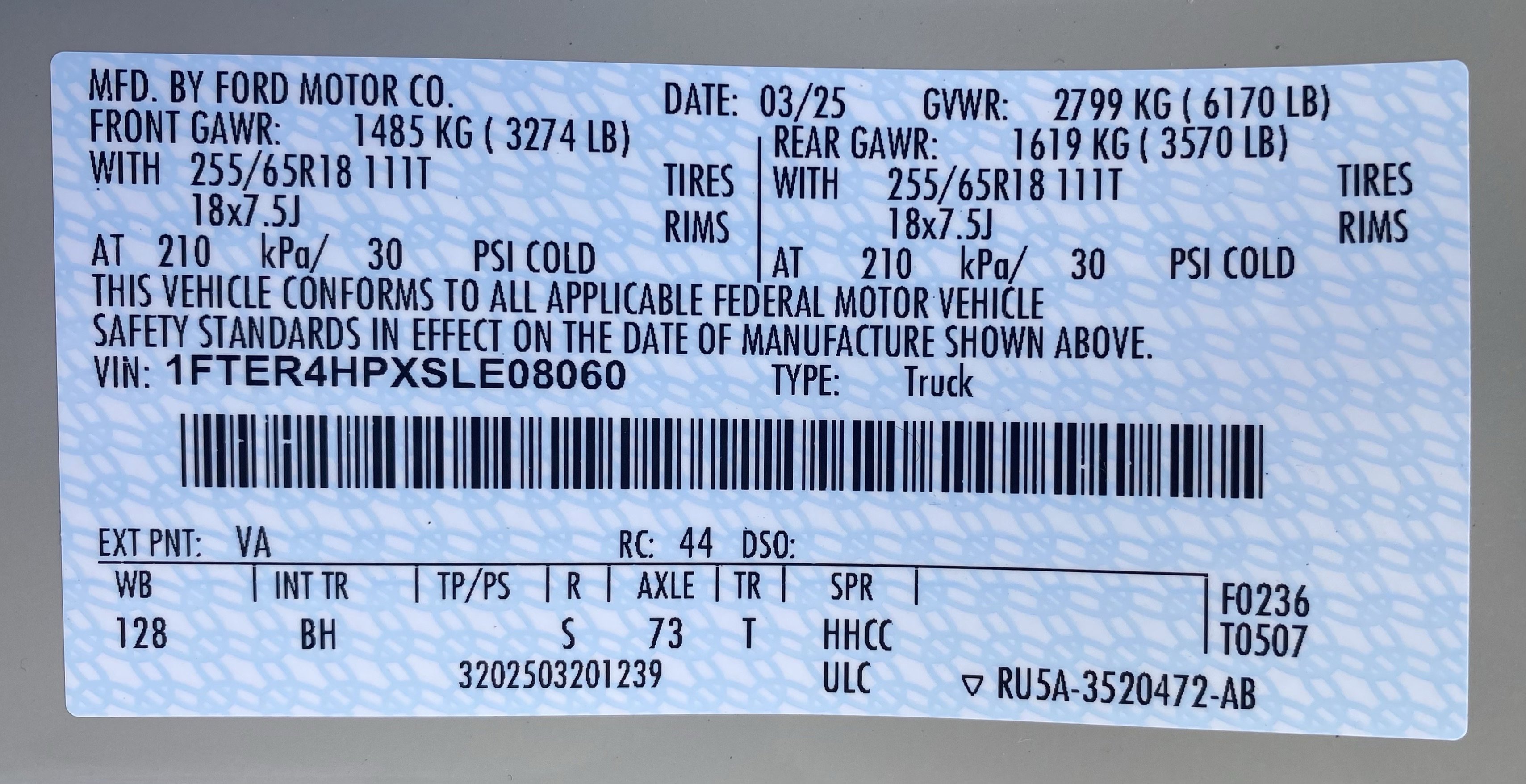 Used 2025 Ford Ranger XLT w/ FX4 Off-Road Package image 45