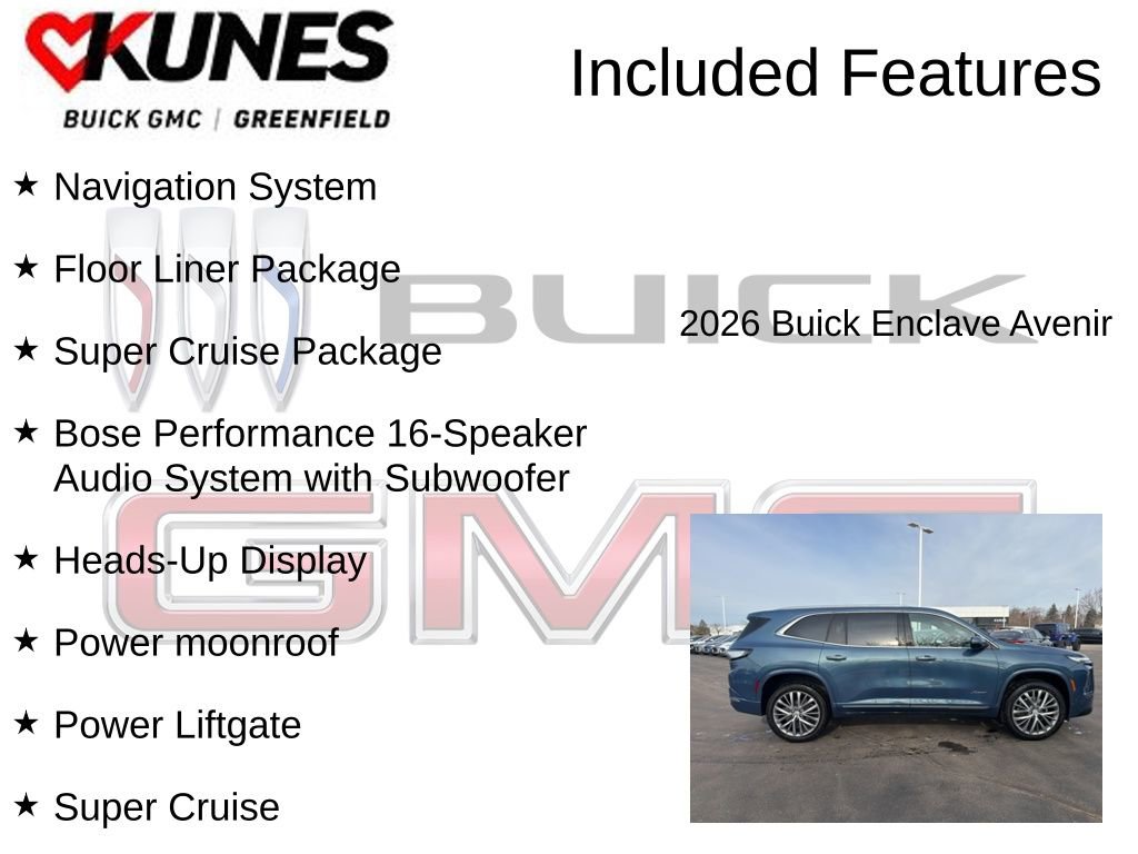New 2026 Buick Enclave Avenir w/ Super Cruise Package image 3