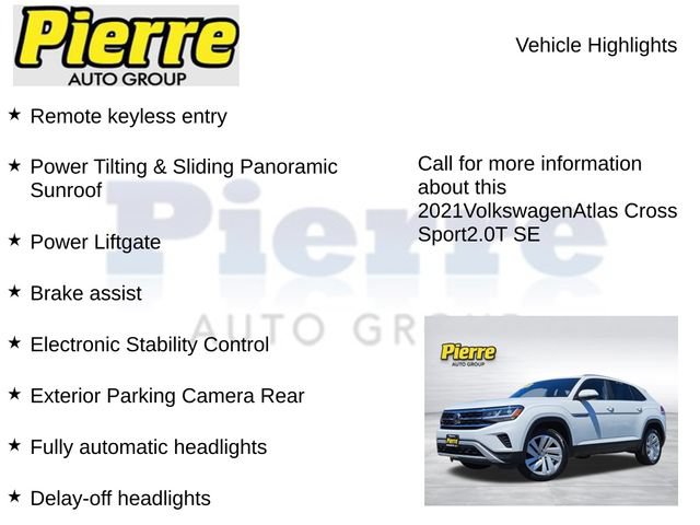 Used 2021 Volkswagen Atlas Cross Sport SE w/ Panoramic Sunroof Package FWD image 15