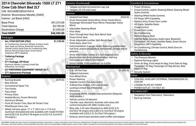 Used 2014 Chevrolet Silverado 1500 LT w/ All Star Edition AWD/4WD image 7