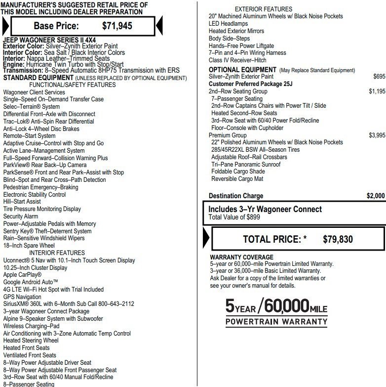 Used 2024 Jeep Wagoneer Series II w/ Premium Group I image 2