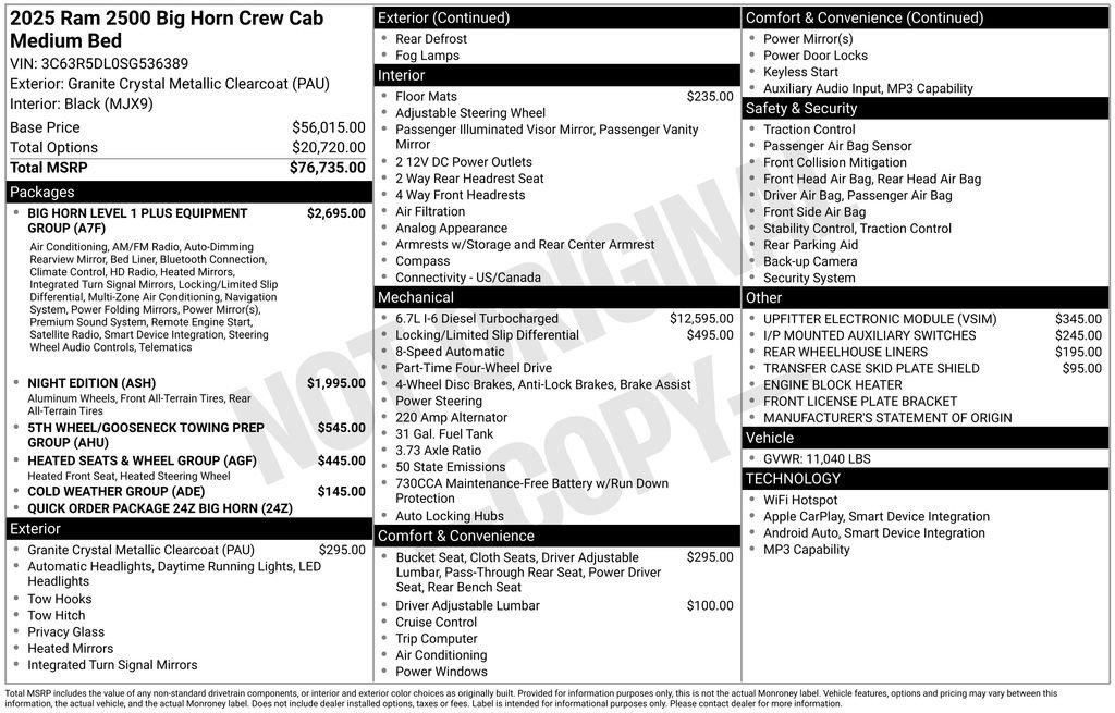 New 2025 RAM 2500 Big Horn image 14