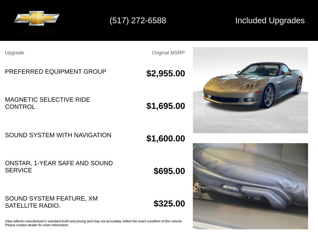 Used 2005 Chevrolet Corvette Convertible w/ Preferred Equipment Group RWD image 5
