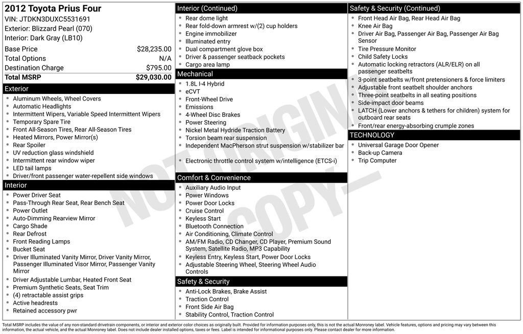 Used 2012 Toyota Prius Four image 25