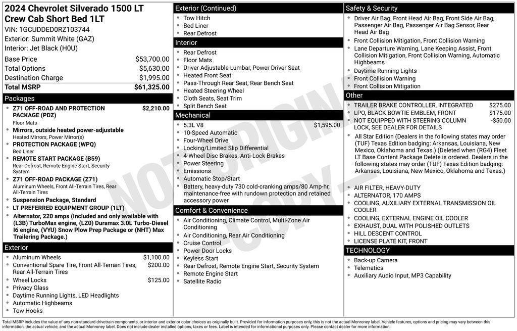 Certified 2024 Chevrolet Silverado 1500 LT AWD/4WD image 2