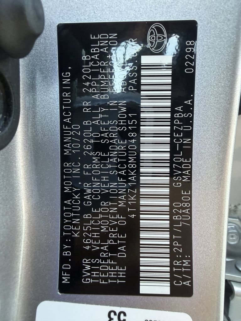 Used 2021 Toyota Camry XSE w/ Navigation Package FWD image 30