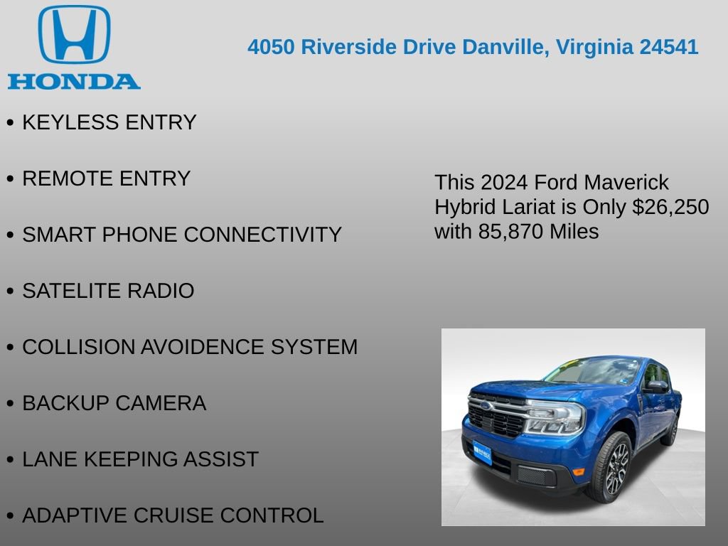 Used 2024 Ford Maverick Lariat FWD image 7