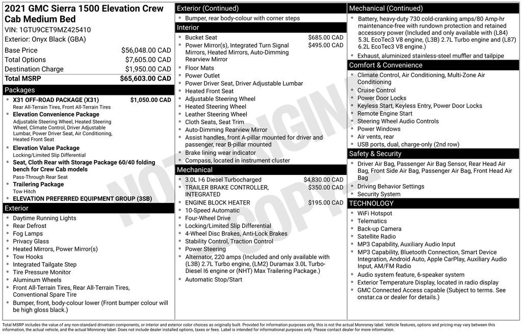 Certified 2021 GMC Sierra 1500 Elevation w/ X31 Off-Road Package AWD/4WD image 11