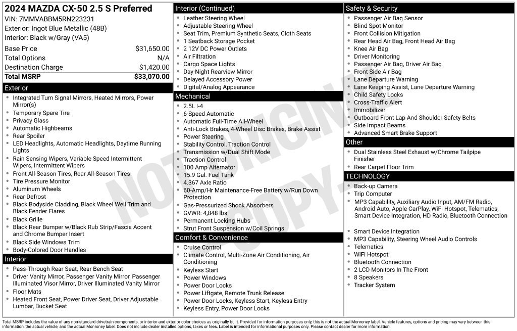 Certified 2024 MAZDA CX-50 AWD 2.5 S w/ Preferred Package image 3