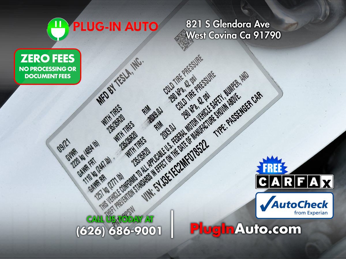 Used 2021 Tesla Model 3 Performance AWD/4WD image 9