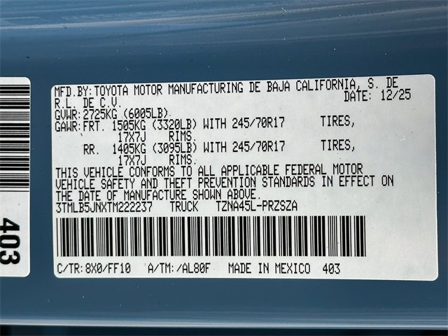 New 2026 Toyota Tacoma SR5 image 25