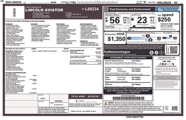 Used 2022 Lincoln Aviator Grand Touring w/ Equipment Group 301A AWD/4WD image 40