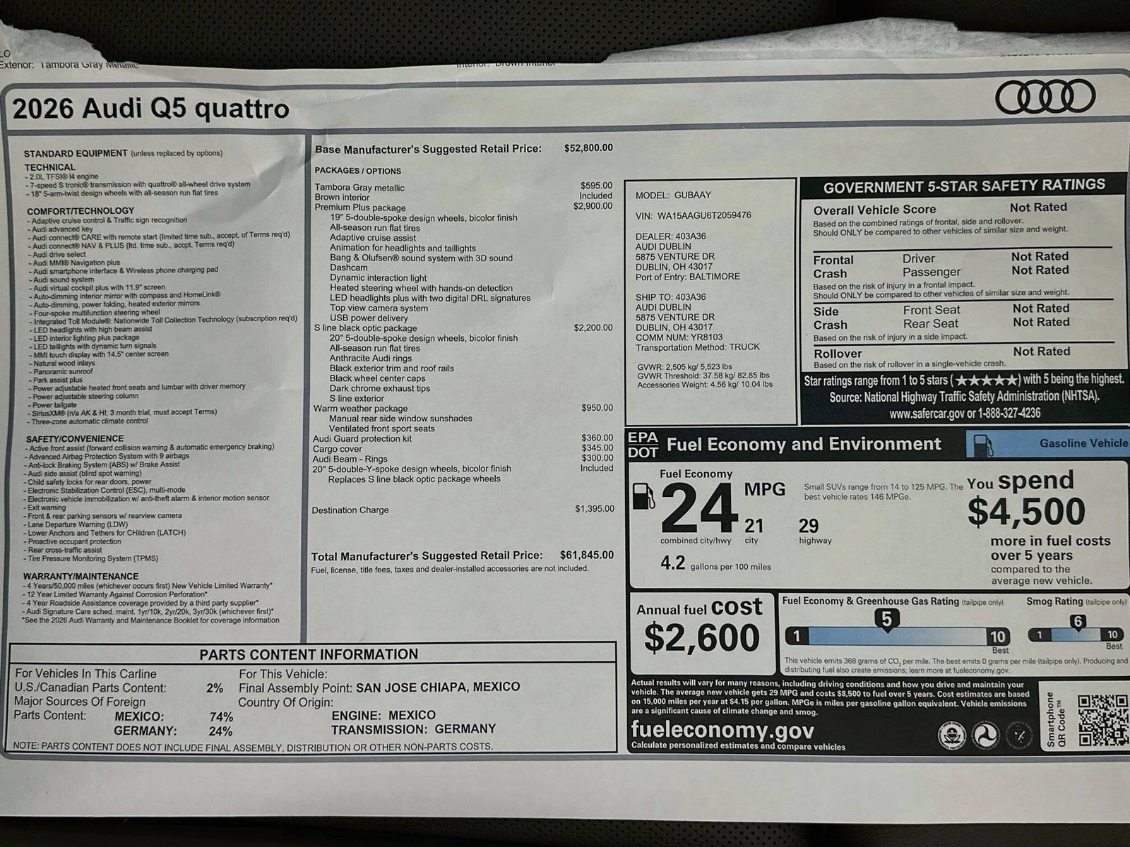 New 2026 Audi Q5 Premium Plus AWD/4WD image 48