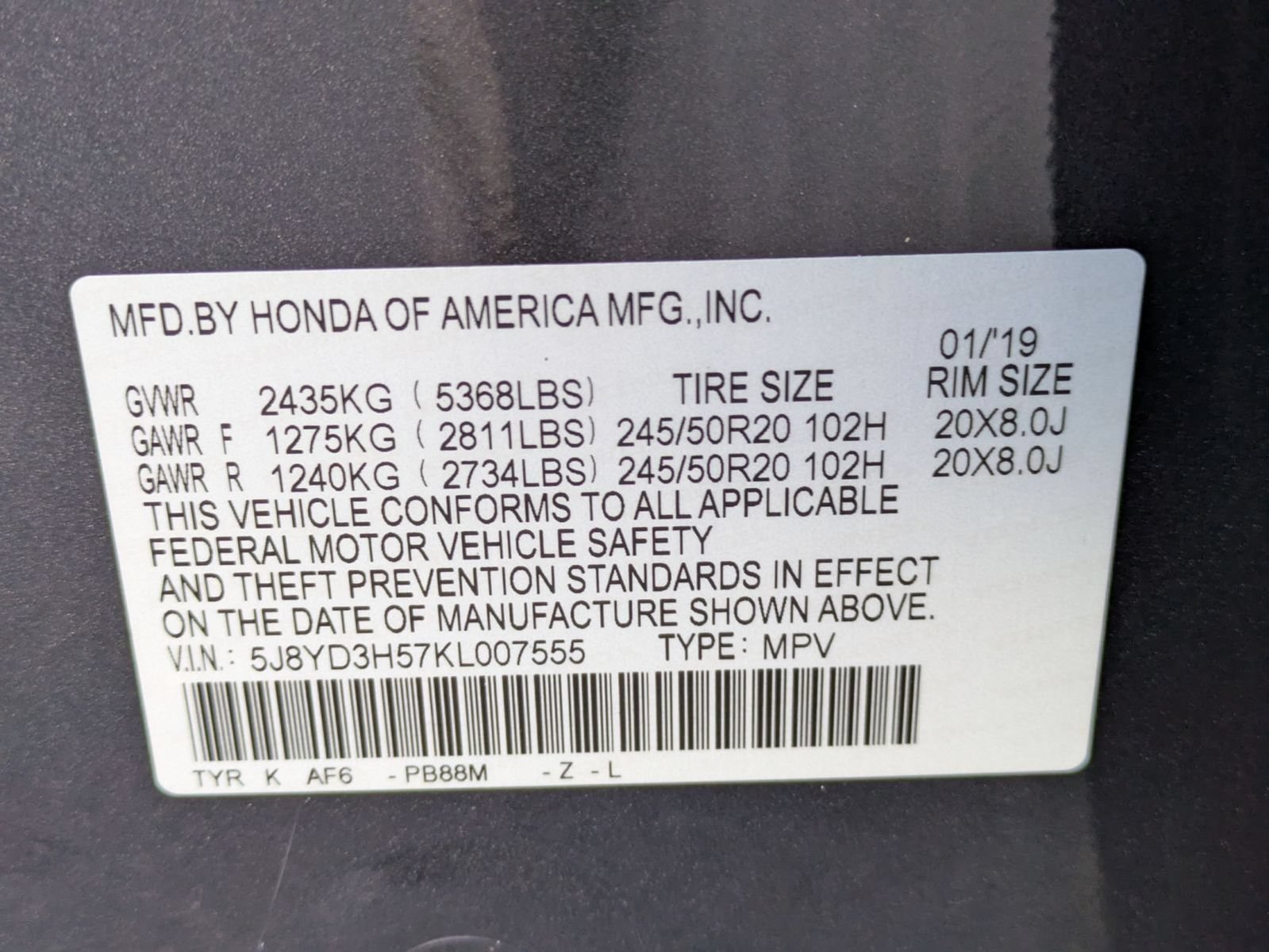 Used 2019 Acura MDX w/ Technology Package FWD image 31