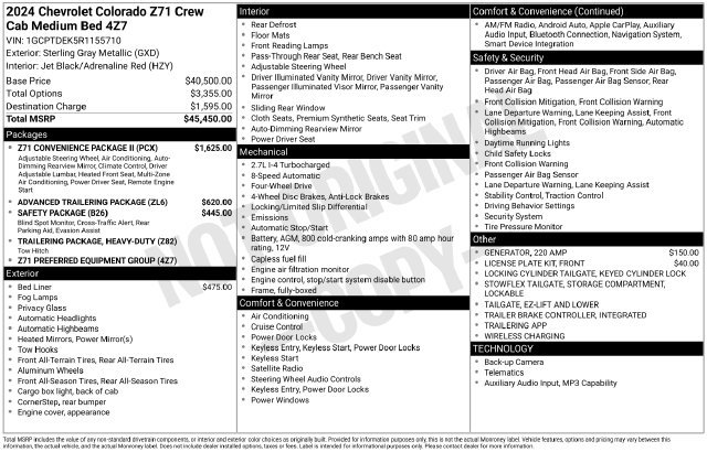 Used 2024 Chevrolet Colorado Z71 w/ Z71 Convenience Package 2 AWD/4WD image 31