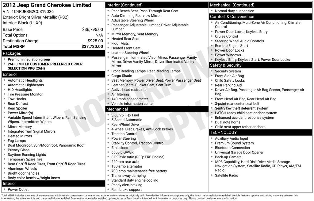 Used 2012 Jeep Grand Cherokee Limited RWD image 15