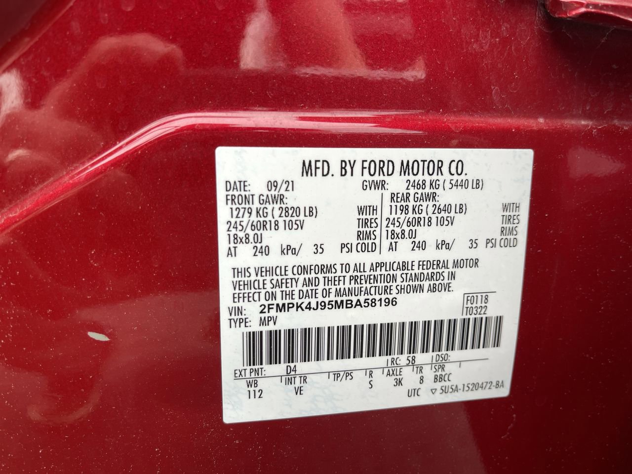 Used 2021 Ford Edge SEL w/ Convenience Package AWD/4WD image 33