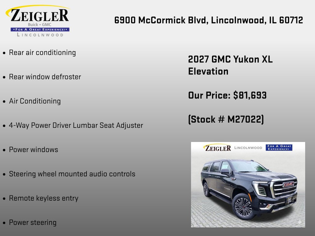 New 2027 GMC Yukon XL Elevation w/ Elevation Preferred Package AWD/4WD image 18