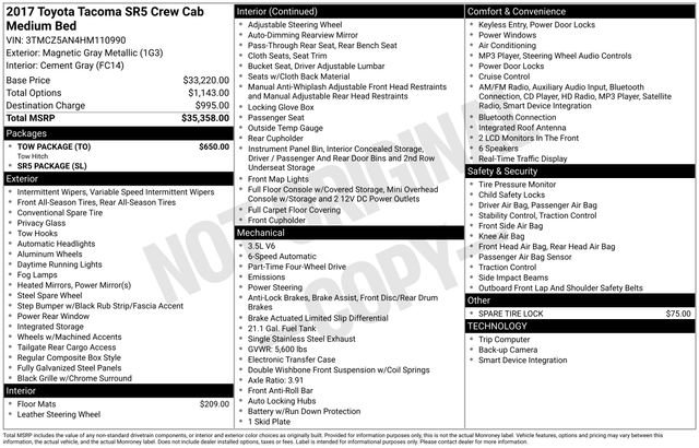 Used 2017 Toyota Tacoma SR5 w/ Tow Package image 1