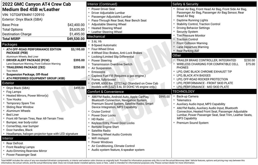 Used 2022 GMC Canyon AT4 AWD/4WD image 6