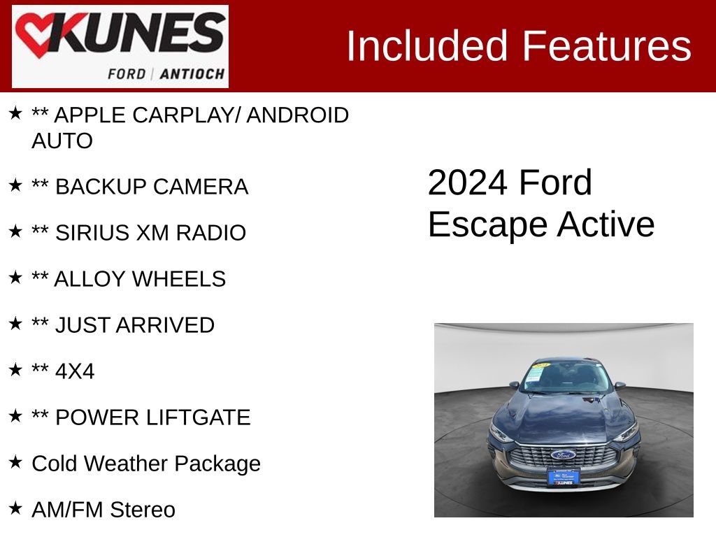 Certified 2024 Ford Escape Active AWD/4WD image 3