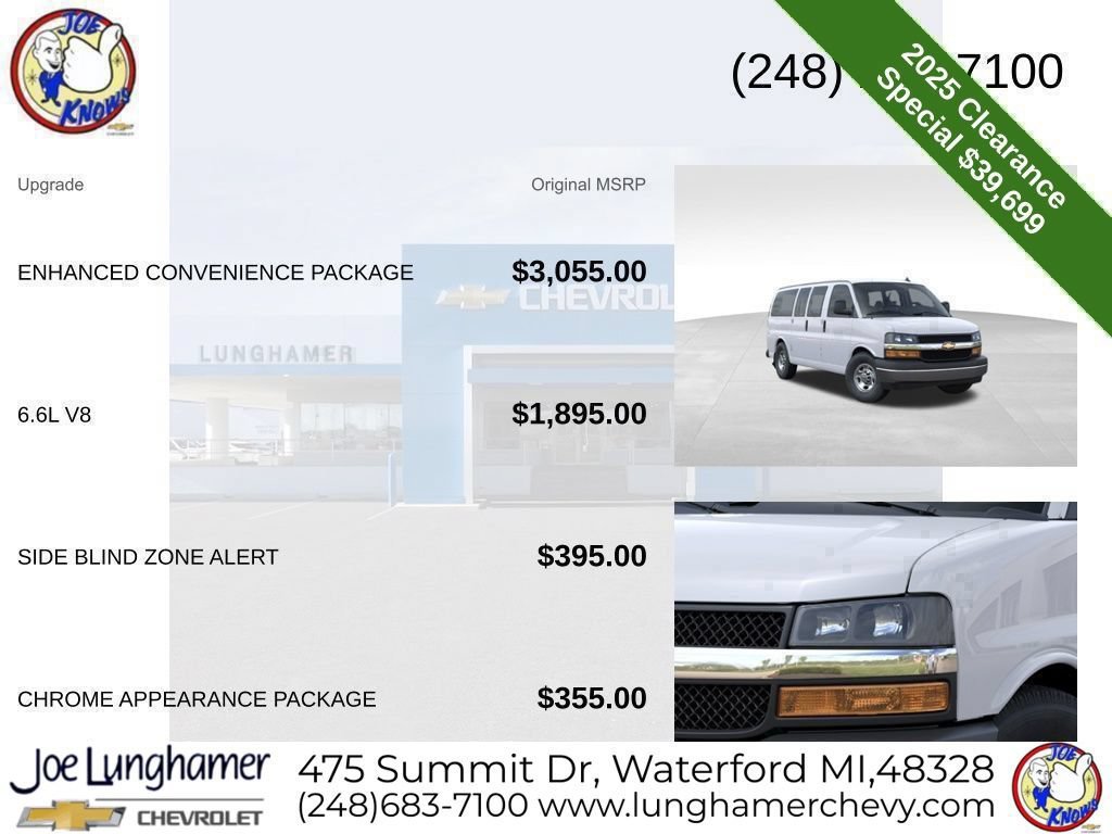 New 2025 Chevrolet Express 2500 w/ Enhanced Convenience Package RWD image 22