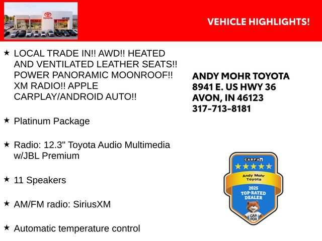 Used 2023 Toyota Highlander Platinum AWD/4WD video 2