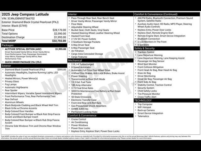 Used 2025 Jeep Compass Latitude w/ Altitude Special Edition AWD/4WD image 26