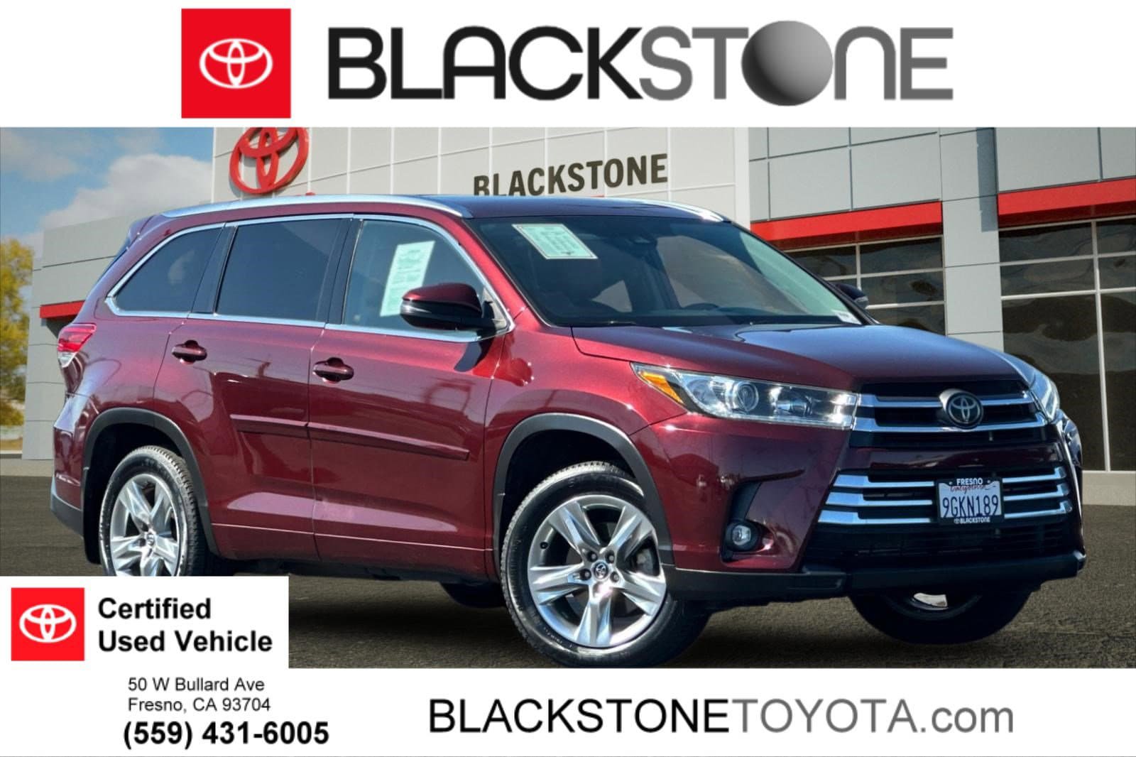 Certified 2019 Toyota Highlander Limited