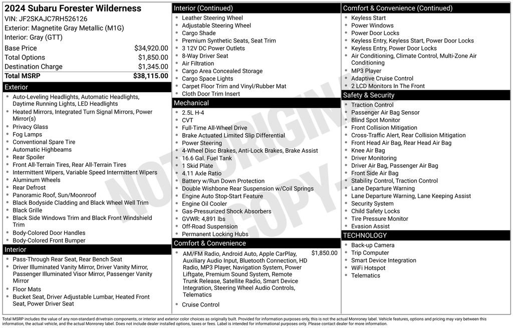 Used 2024 Subaru Forester Wilderness image 6