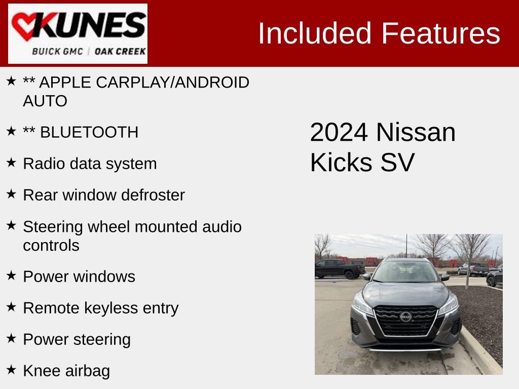 Used 2024 Nissan Kicks SV image 2